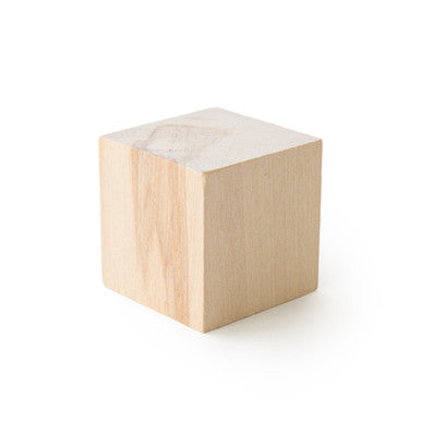 2" Hardwood Craft Cube