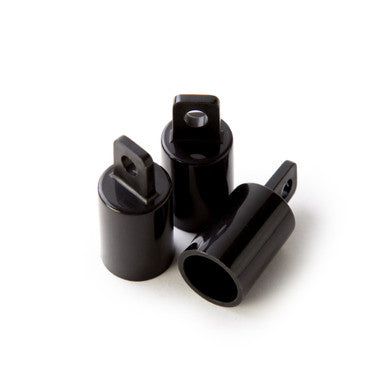 1/2" Plastic Dowel End Cap, Black
