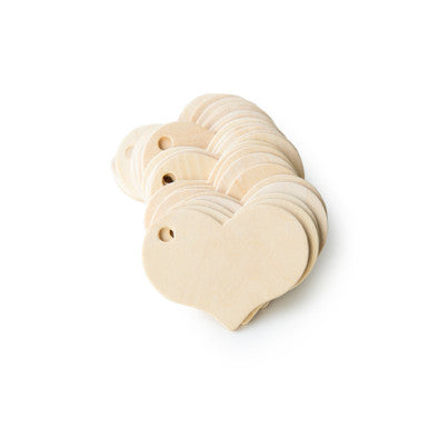 2-5/16" Wooden Heart Gift Tag Cutout