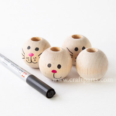 1-1/2" Round Bead, 1/2" Hole