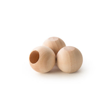 1" Wood Ball Dowel Cap, 1/2" Hole