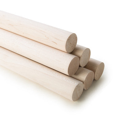 1-1/4" x 36" Maple Wood Dowel