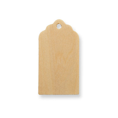 3" Wooden Fancy Gift Tag Cutout