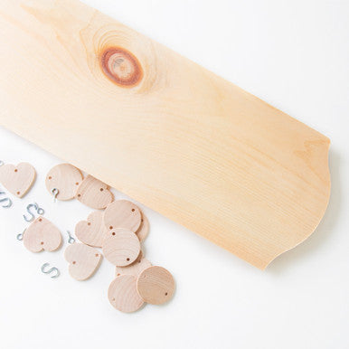 1-1/2" Wood Heart Gift Tag Cutout