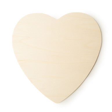 8-3/4" x 8-1/2" Wood Heart / Sign Cutout