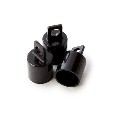 3/4" Plastic Dowel End Cap, Black