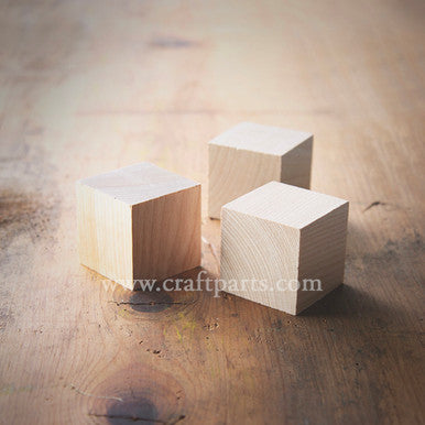 1-1/2" Wood Cube