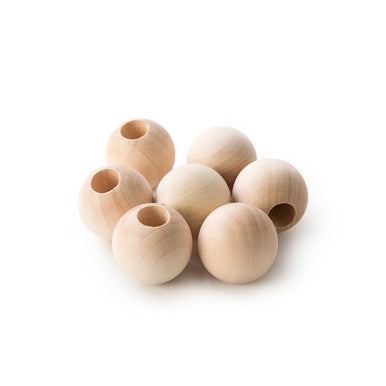 1-1/4" Wood Ball Dowel Cap, 1/2" Hole