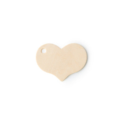 2-5/16" Wooden Heart Gift Tag Cutout