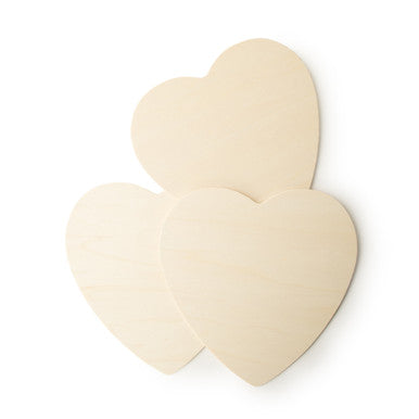 8-3/4" x 8-1/2" Wood Heart / Sign Cutout