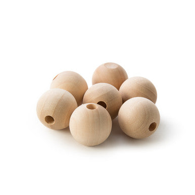 1" Wood Ball Dowel Cap, 1/4" Hole