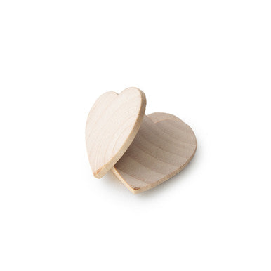 1-1/2" Wood Heart, 1/8" Thick
