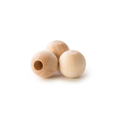 1" Wood Ball Dowel Cap, 3/8" Hole