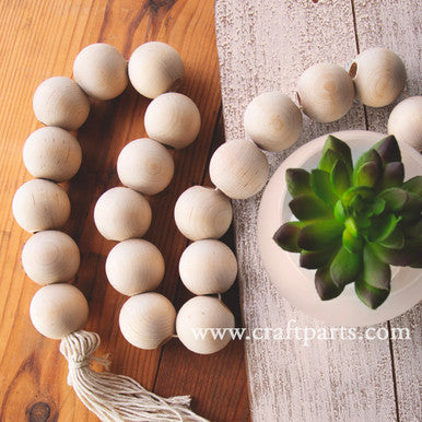 1-1/2" Round Bead, 1/2" Hole