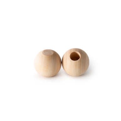 1" Wood Ball Dowel Cap, 3/8" Hole
