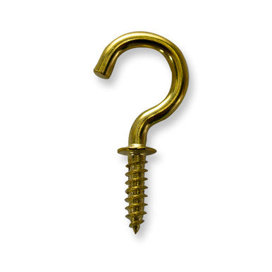 3/4" Cup Hook, Brass