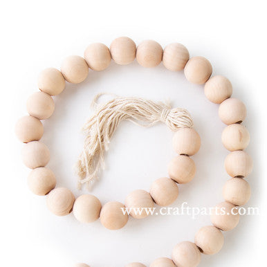 1-1/8" Round Bead, 3/8" Hole