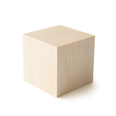3" Maple Wood Cube