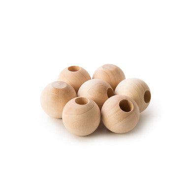 1" Wood Ball Dowel Cap, 3/8" Hole