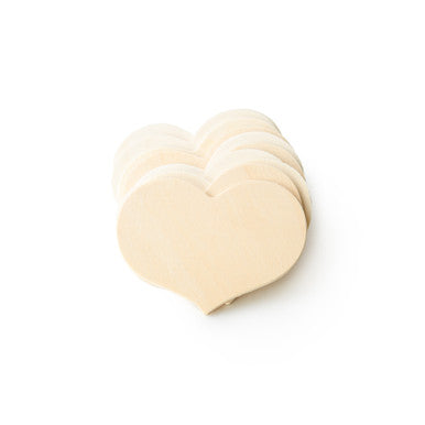 1-1/2" x 2" Wood Heart Cutout