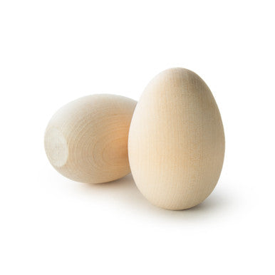 3-1/4" Wooden Small Goose Egg