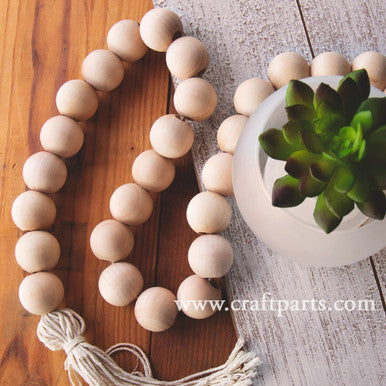 1-1/8" Round Bead, 3/8" Hole