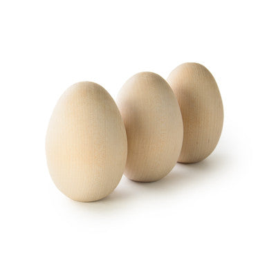 3-1/4" Wooden Small Goose Egg