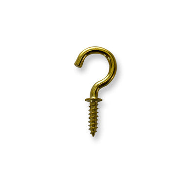 1/2" Cup Hook, Brass