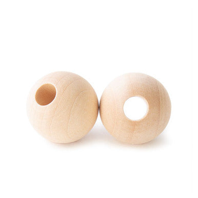 1-1/8" Round Bead, 3/8" Hole