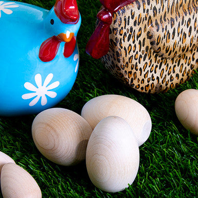 3-1/4" Wooden Small Goose Egg