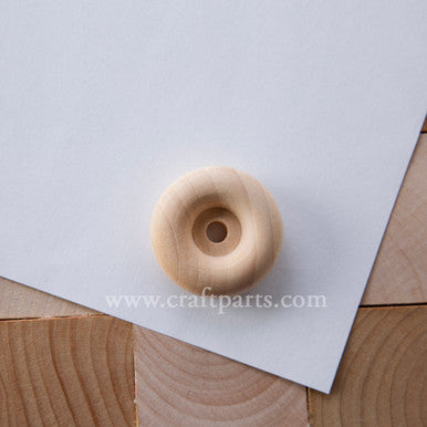 1" Recessed Hub Wooden Wheel