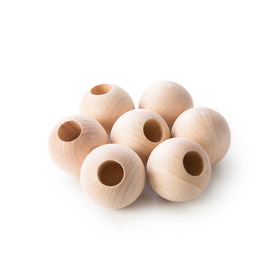 1-1/2" Wood Ball Dowel Cap, 19/32" Hole