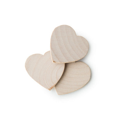 1-1/2" Wood Heart, 1/8" Thick