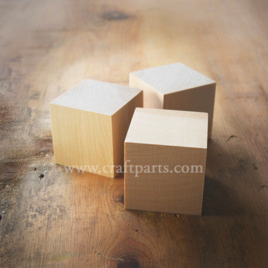 2-1/2"  Wooden Cube