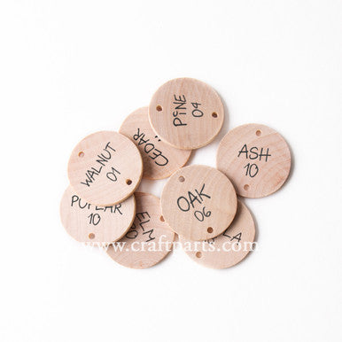 1-1/2" Wood Birthday Board Circle Gift Tag Cutout