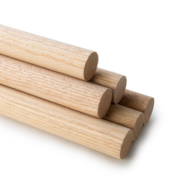1" x 36" Oak Wood Dowel