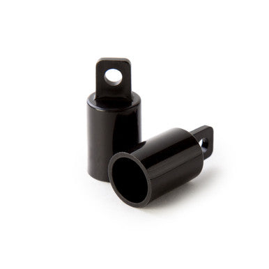 1/2" Plastic Dowel End Cap, Black