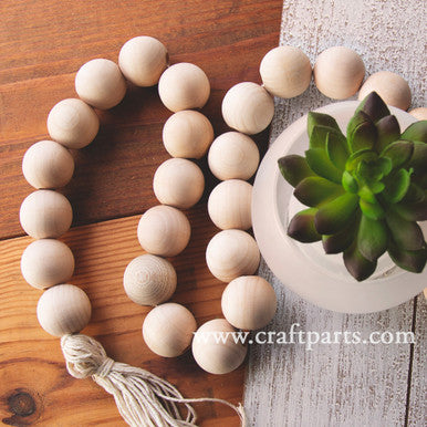 1-1/4" Round Bead, 3/8" Hole