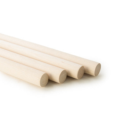 1" x 48" Poplar Wood Dowel