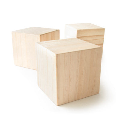 5" Wood Memory Cube, Hollow