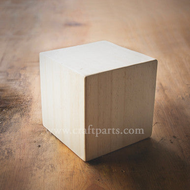 5" Wood Memory Cube, Hollow
