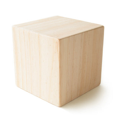 5" Wood Memory Cube, Hollow