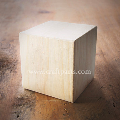 6" Wood Memory Cube, Hollow