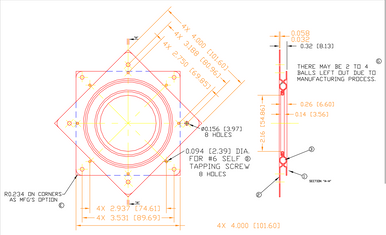 Lazy Susan Bearings  4"