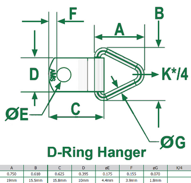 1-3/8" Heavy Duty Picture Hanger, Silver